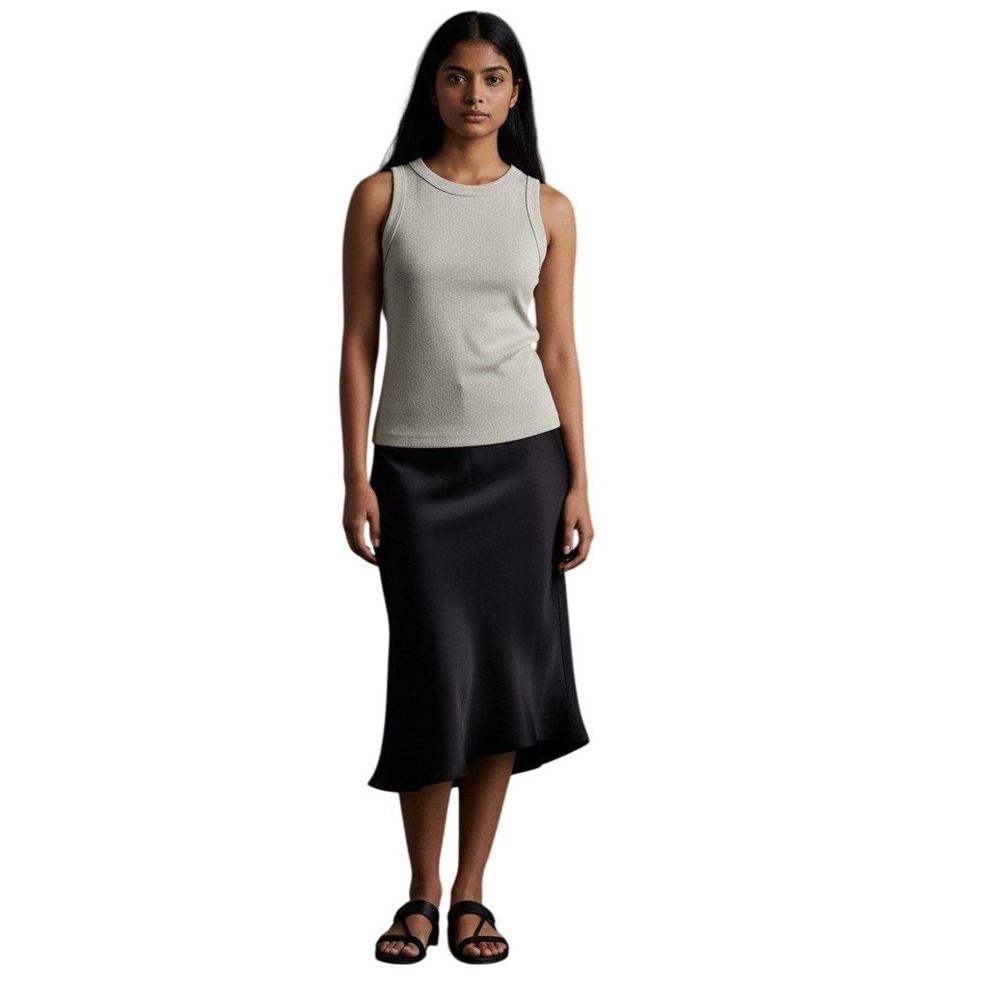 1.STATE Metallic Shimmer Knit Tank Top Champagne Gold Sleeveless Small‎ - NWT